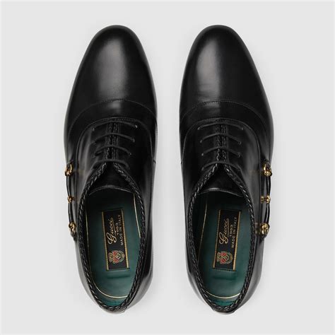 scarpa gucci uomo nera|Gucci Scarpa stringata uomo con Doppia G.